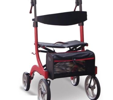 Rolator cu 4 roti cu Inaltime Reglabilia, Usor de Pliat, Sistem Franare Dr. Happy JL9189LH