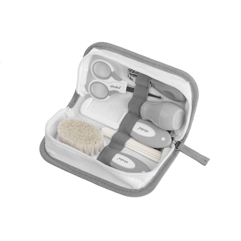 Set Îngrijire Bebe cu Forfecuță, Unghieră, Pilă, Perie, Pieptene și Para Nazală – Akuku A0015 - imagine 2