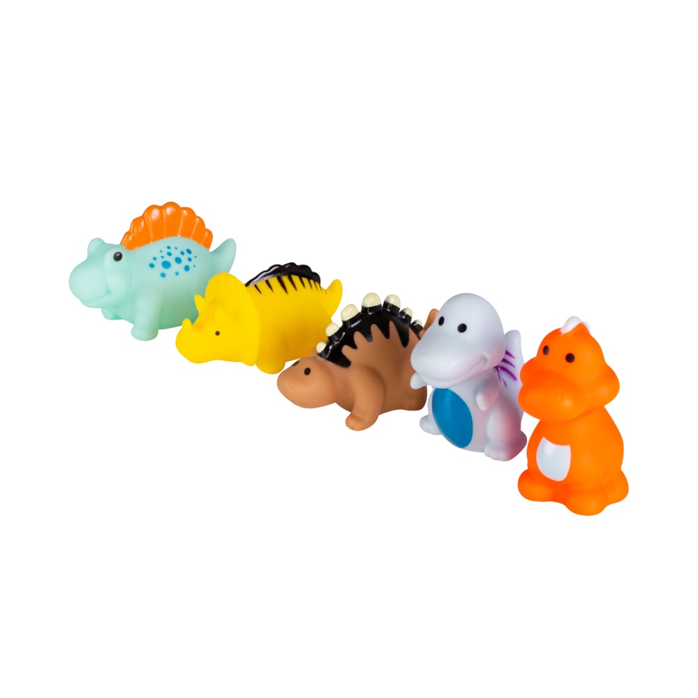 Set 5 jucării de baie Akuku A0169 Dinozauri – sigure, colorate, fără BPA