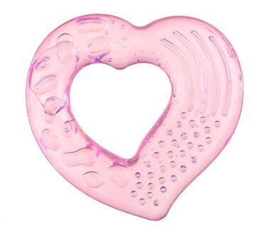 Jucărie de dentiție cu apă, Inimă roz, fără BPA, Akuku A0355