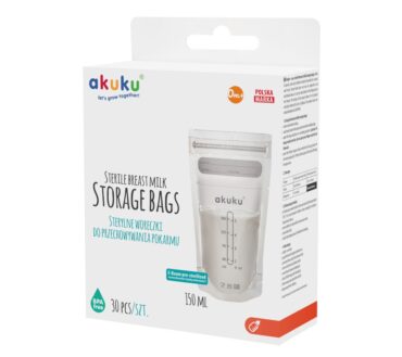 Set 30 pungi sterile pentru stocarea laptelui matern 150 ml Akuku A0011