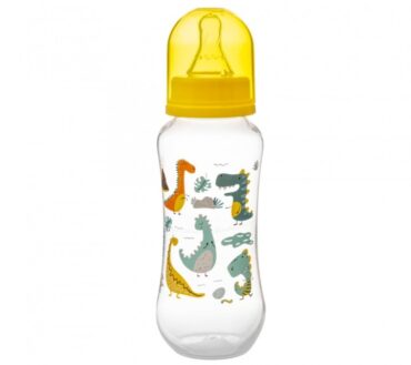 Biberon Clasic cu Tetină din Silicon, 250 ml, Fără BPA, Akuku A0005