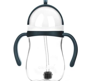 Cană cu Pai din Silicon și Supapă Mobilă 280 ml – Akuku A0166