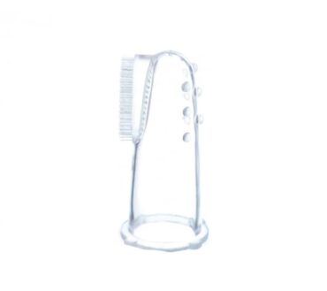 Degetar din silicon pentru masaj gingival, Transparent, 0+ luni Akuku A0393